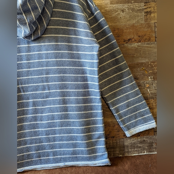 Ocean Drive Raw Edge Hooded Sweatshirt Drop Shoulder - Picture 15 of 16